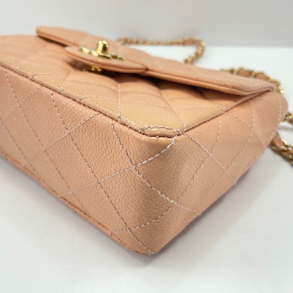 Chanel Mini Matelassé Shoulder Bag, Orange - Picture 9 of 13